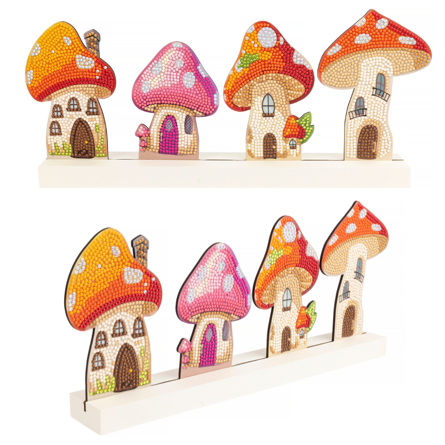 Mushroom Houses Crystal Art Decoration Kit