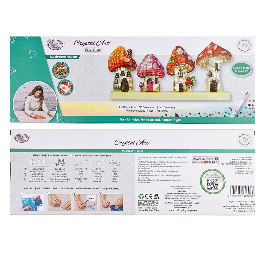 Mushroom Houses Crystal Art Decoration Kit