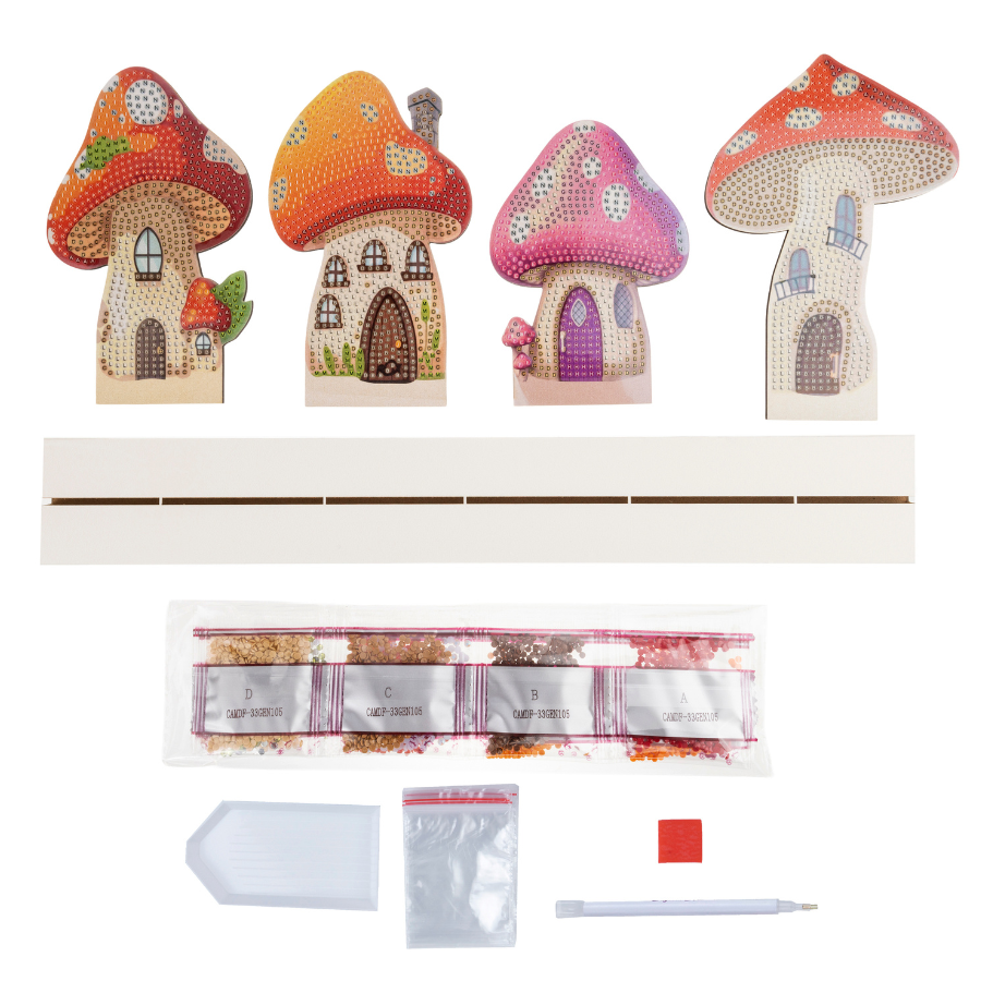 Mushroom Houses Crystal Art Decoration Kit