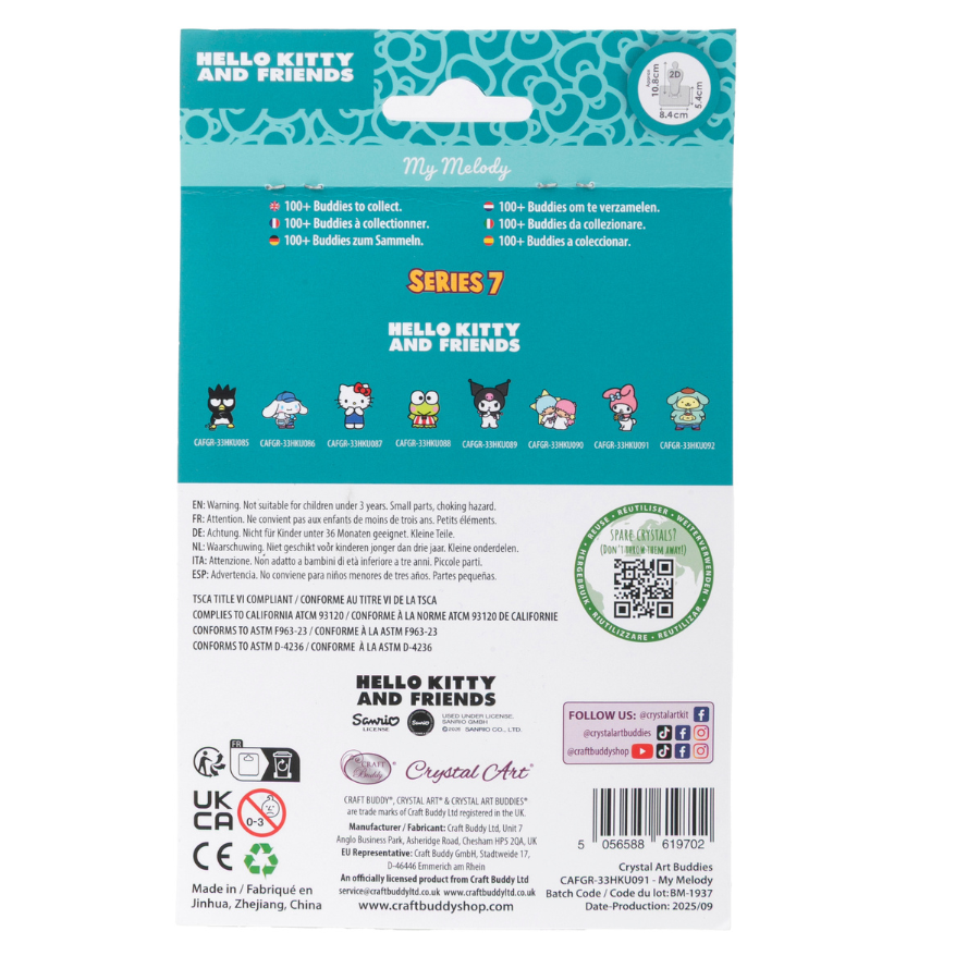 My Melody Crystal Art Buddies Hello Kitty Series 7