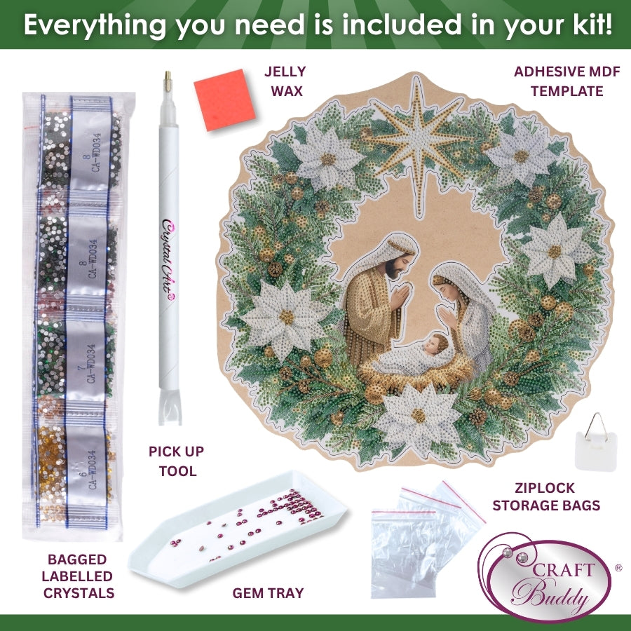 Nativity Crystal Art Decoration Kit