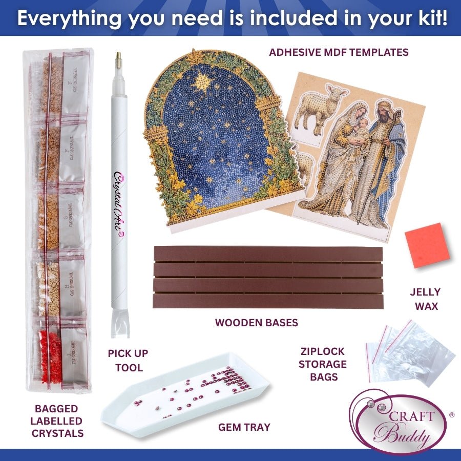 Nativity Scene Crystal Art 3D Buildable Scene Kit