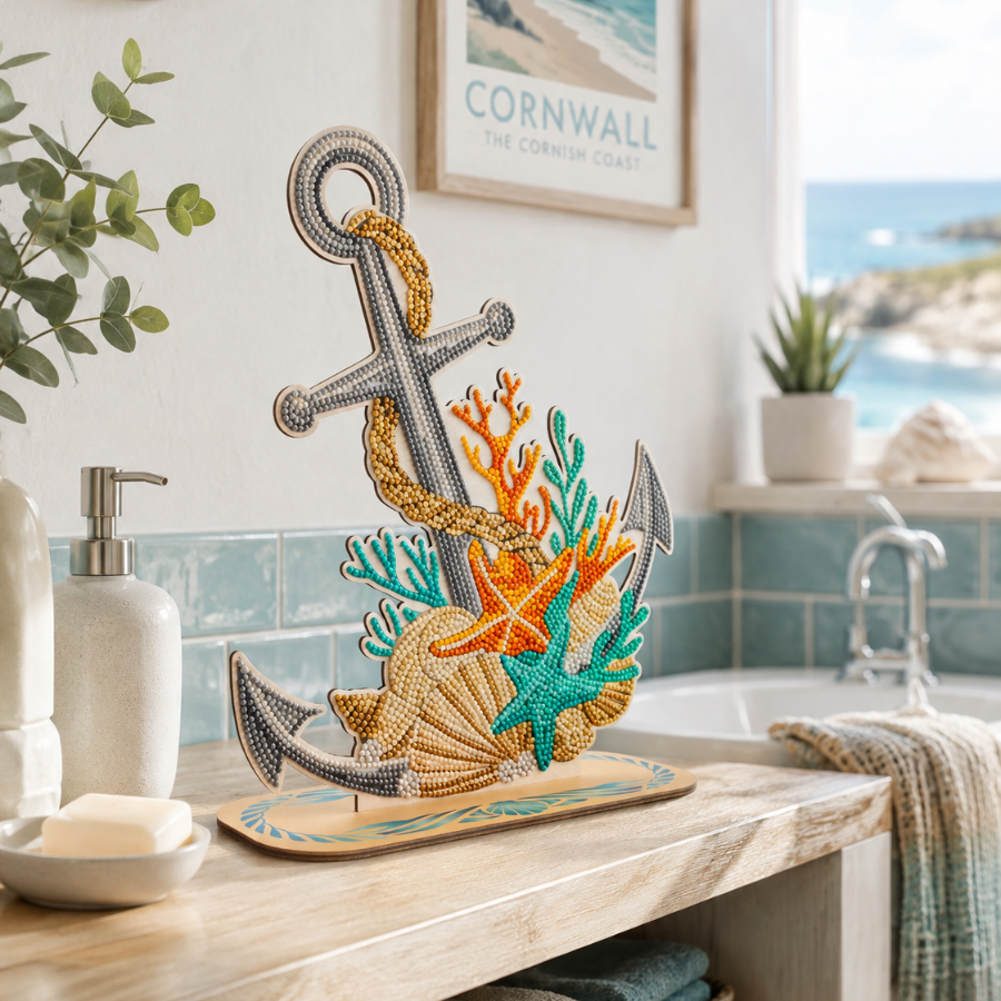 Nautical Anchor Crystal Art Decoration Kit