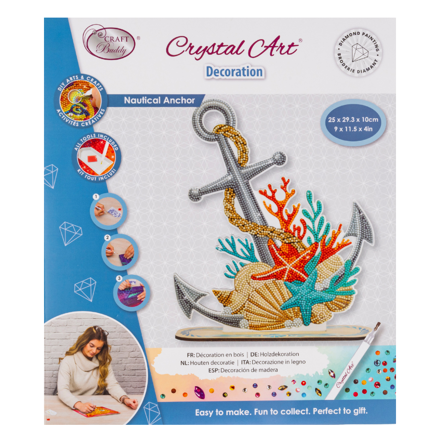 Nautical Anchor Crystal Art Decoration Kit
