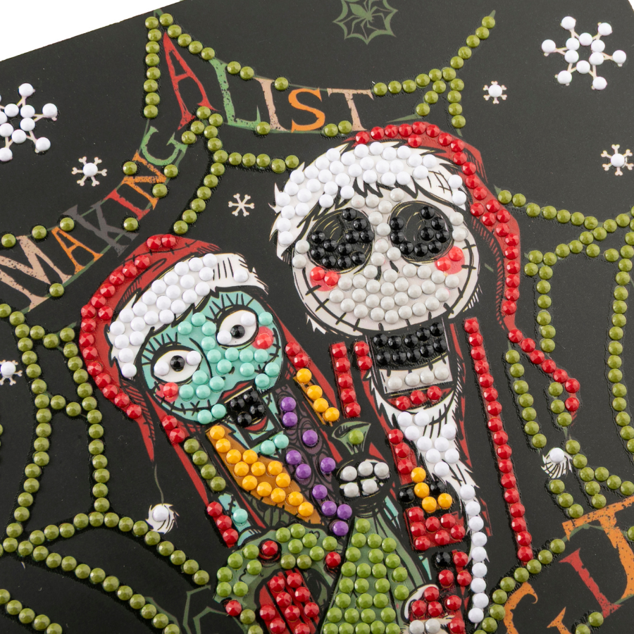 Nightmare Nutcrackers Crystal Art Card 18x18 closeup