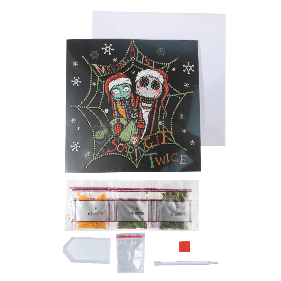 Nightmare Nutcrackers Crystal Art Card 18x18 contents
