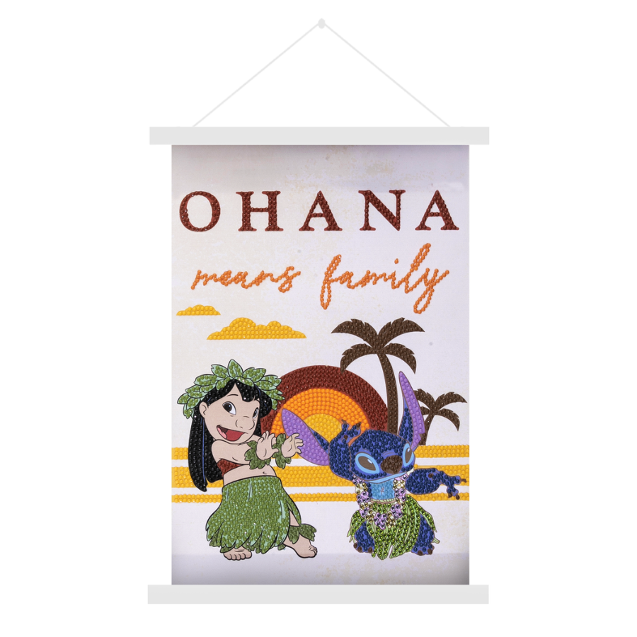 Ohana Means Family Mini Crystal Art Scroll Kit 20x30 
