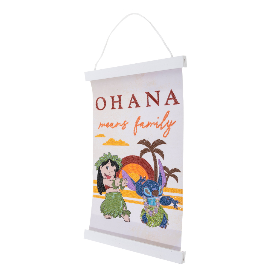Ohana Means Family Mini Crystal Art Scroll Kit 20x30 