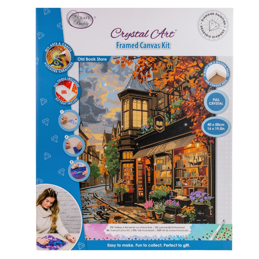 Old Book Store Crystal Art Canvas Kit 40x50cm