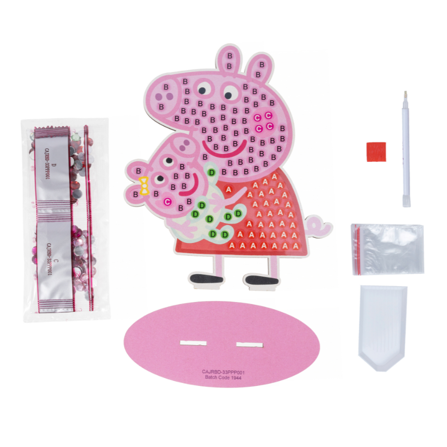 Peppa & Evie Crystal Art Junior Buddies XL Peppa Pig