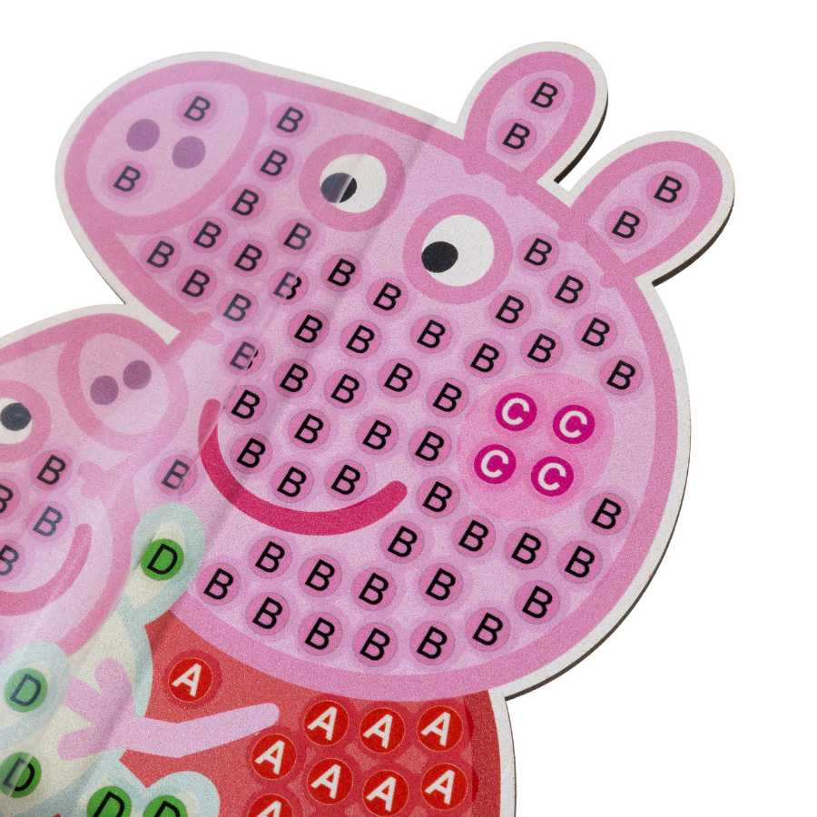 Peppa & Evie Crystal Art Junior Buddies XL Peppa Pig