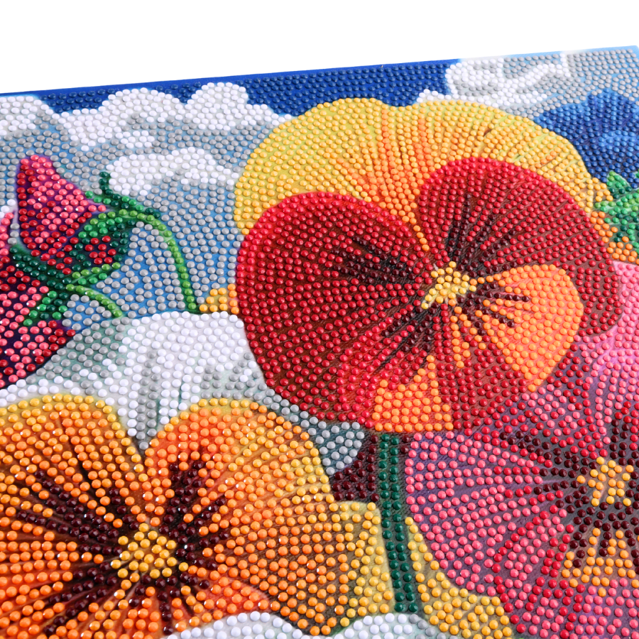 Perfect Pansies Crystal Art Framed Canvas Kit 40x50cm