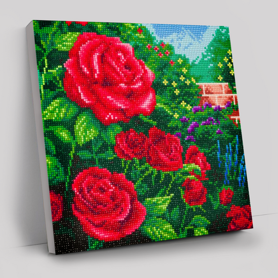 CAK-TK1M: "Perfect Red Rose"" 30x30cm Crystal Art Kit  THOMAS KINKADE"