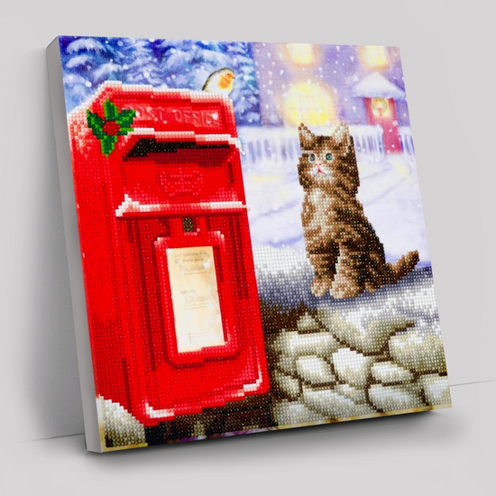 CAK-A108M: Postman Cat, 30x30cm Crystal Art Kit