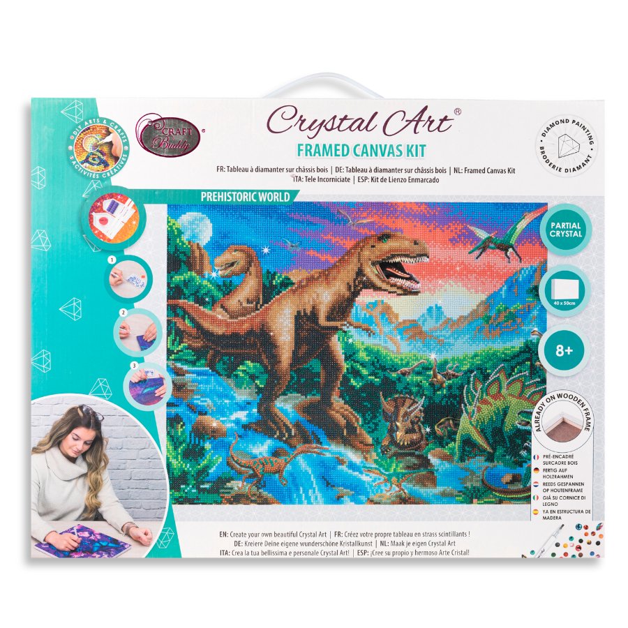 Prehistoric World Crystal Art Canvas Kit 40cmx50cm 3