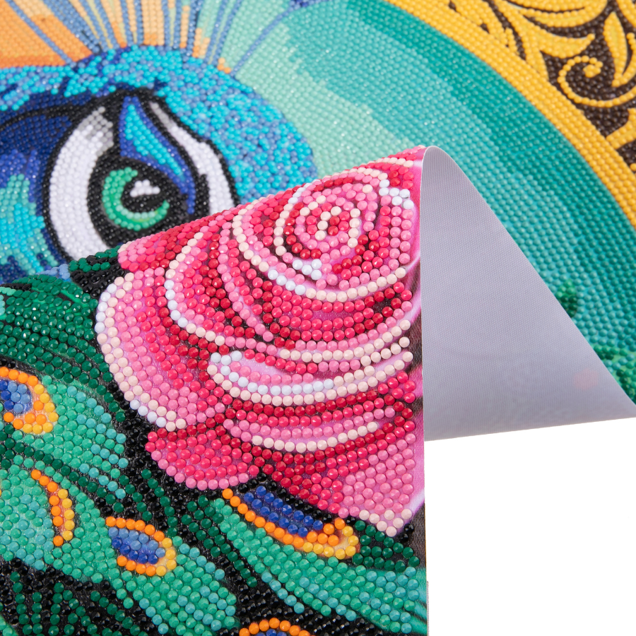 Proud Peacock Crystal Art Scroll Kit 35x45cm 6