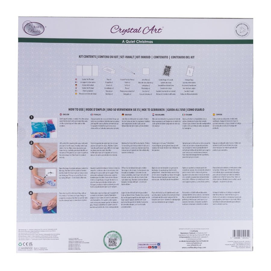 A Quiet Christmas Crystal Art Canvas Triptych Kit