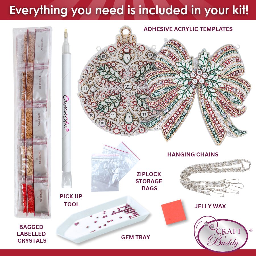 Regal Baubles Art Hanging Decoration Kit Set of 2