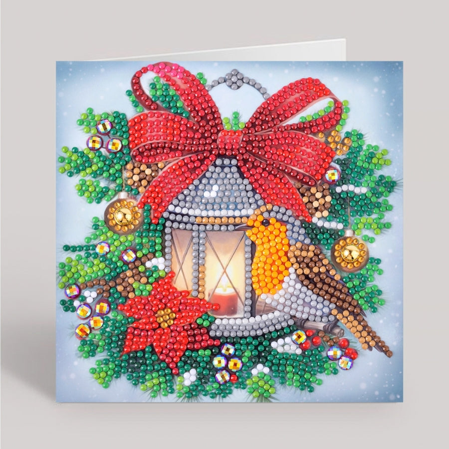Robin Surprise Crystal Art Card Kit 15x15cm