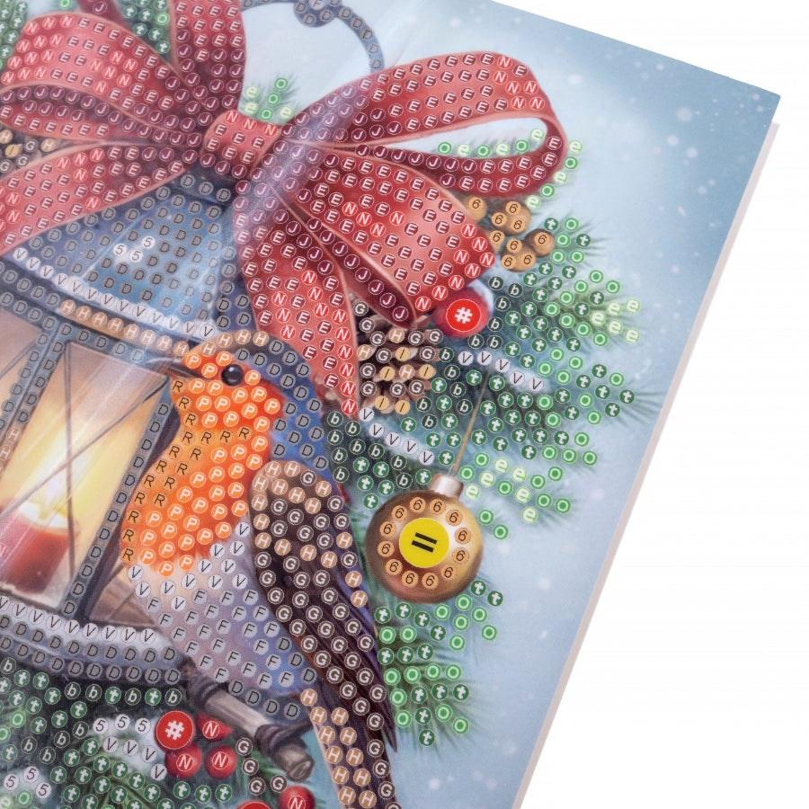 Robin Surprise Crystal Art Card Kit 15x15cm