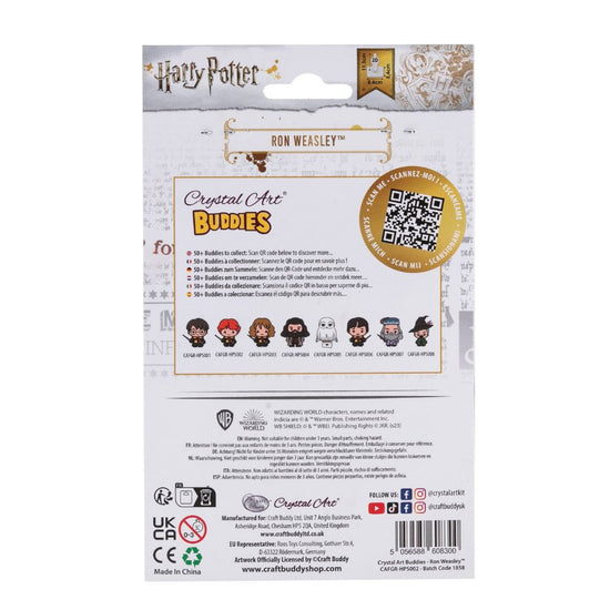 "Ron Weasley" Crystal Art Buddies Harry Potter Series 3 Back Packaging