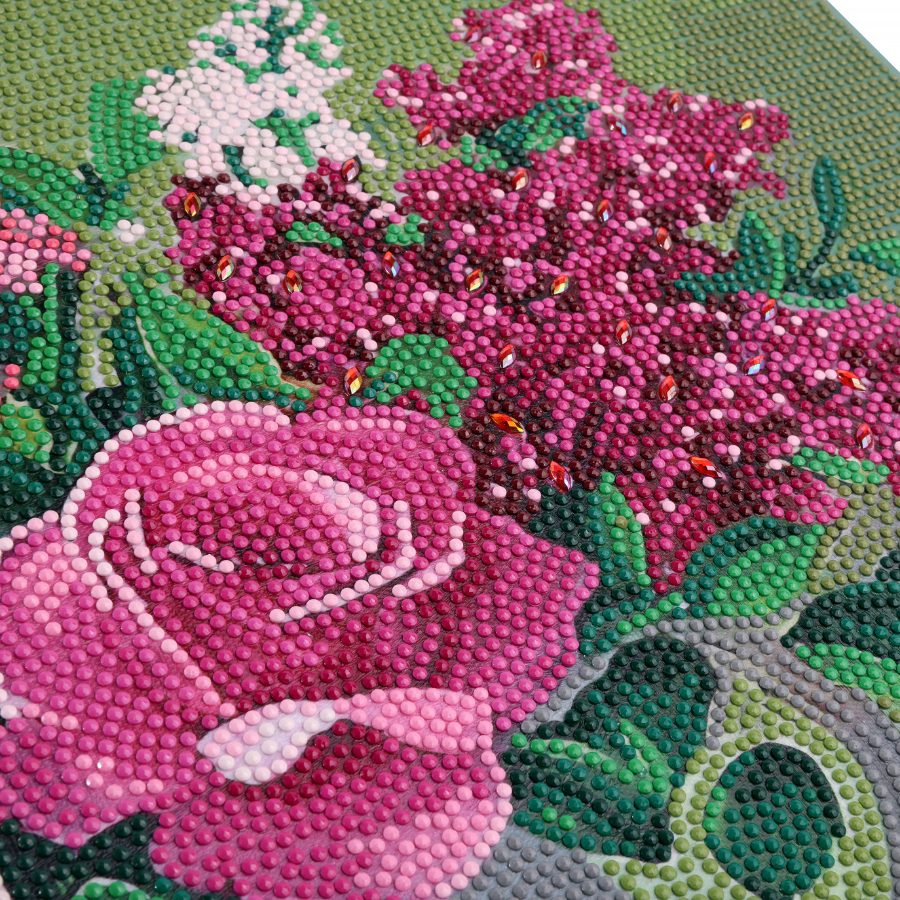 Rose & Lilac Harmony Crystal Art Framed Canvas Kit 50x40cm
