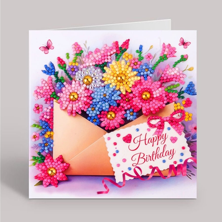 Sweet Blooms Crystal Art Card Kit 15x15cm