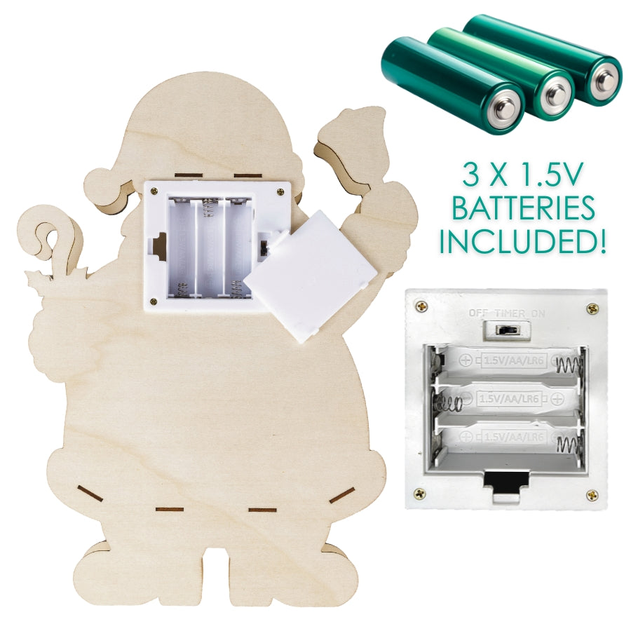 Santa Crystal Art 3D Buildable Scene Kit LED Light Up