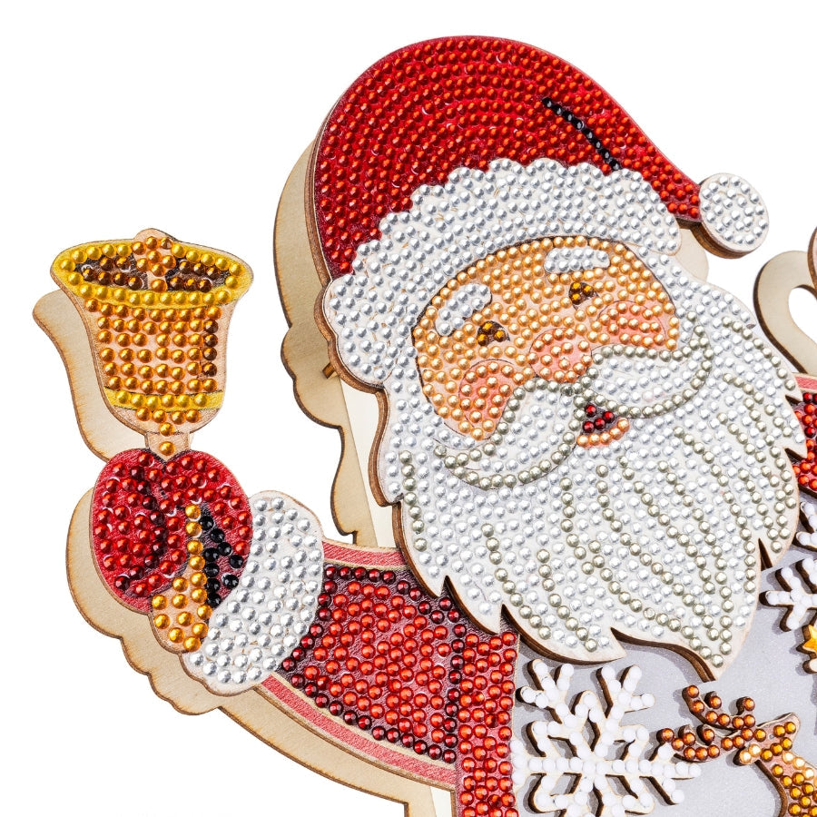 Santa Crystal Art 3D Buildable Scene Kit LED Light Up