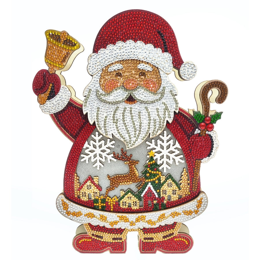 Santa Crystal Art 3D Buildable Scene Kit LED Light Up