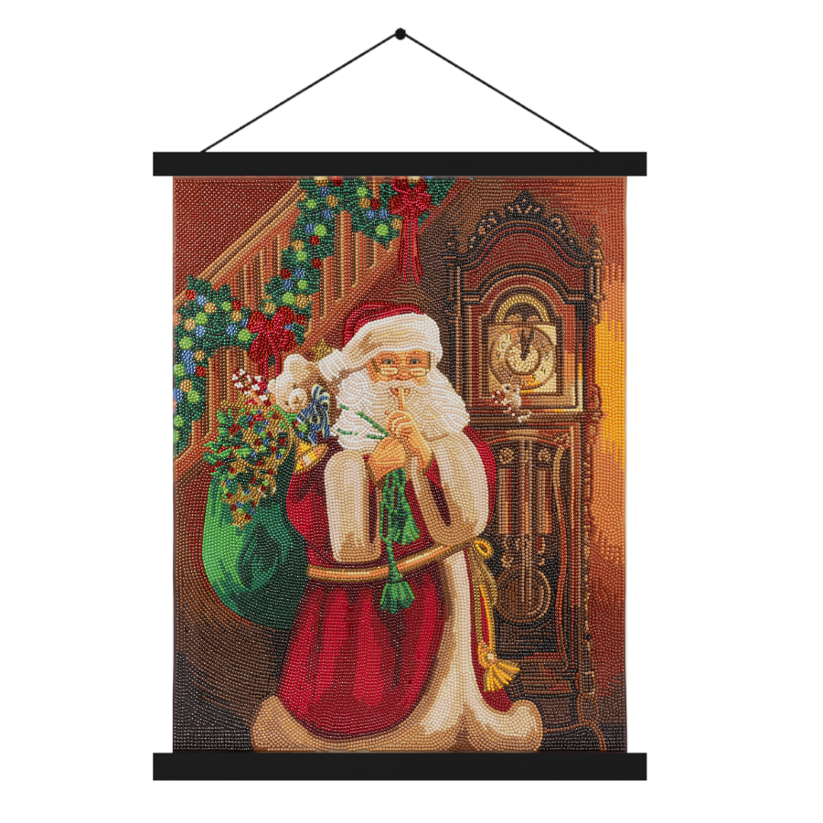 "Santa's Secret" Crystal Art Scroll Kit 40x50cm