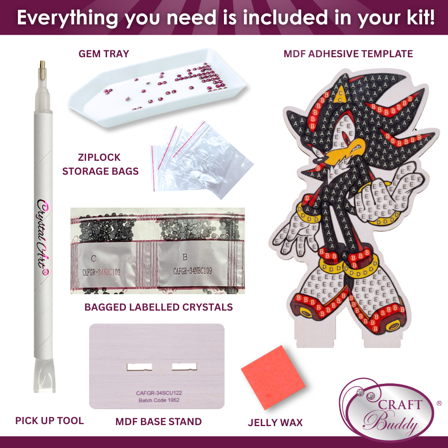 Shadow Crystal Art Buddies Kit Series 8 Sonic The Hedgehog Sega