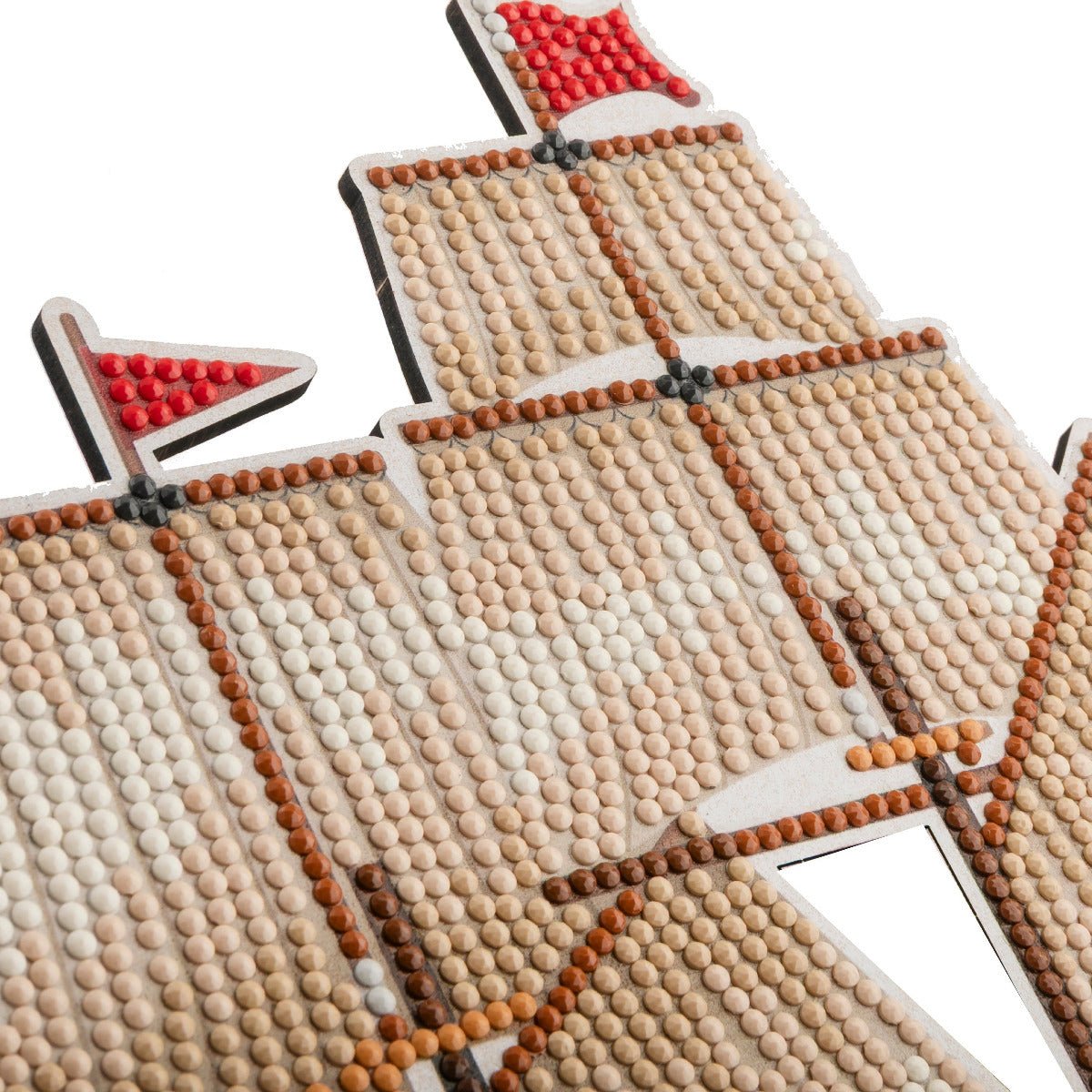 Ship Crystal Art Wooden Decoration mast