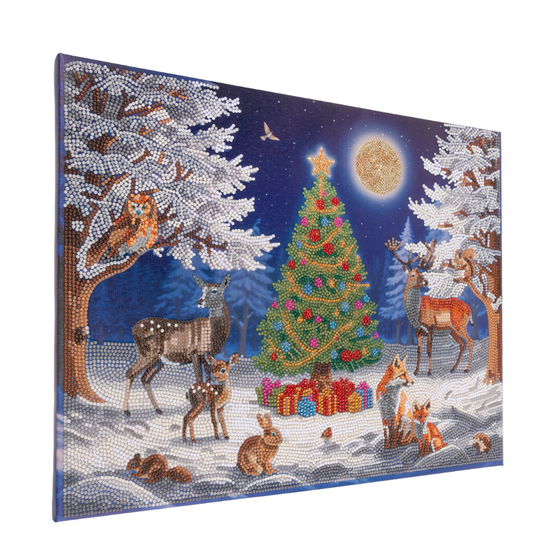 Silent Night Crystal Art Canvas Kit 45x35 5