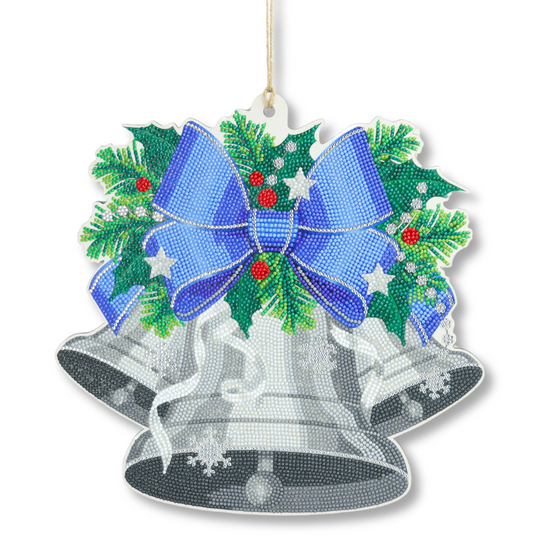 Silver Bells Crystal Art Hanging Decoration Kit 10