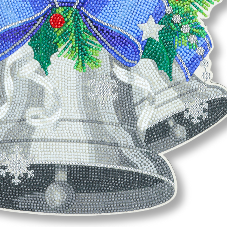 Silver Bells Crystal Art Hanging Decoration Kit 12