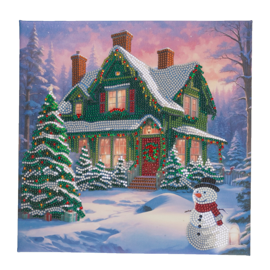 Snowy Paradise Crystal Art Canvas Kit 30x30 2