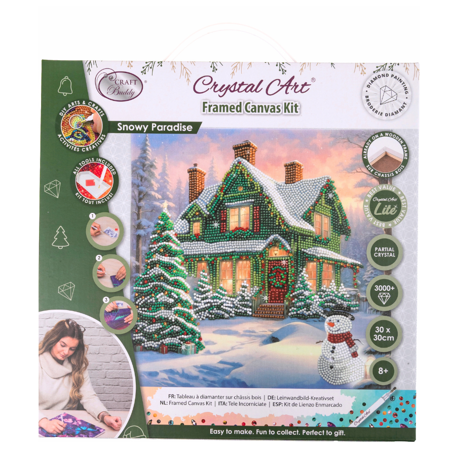 Snowy Paradise Crystal Art Canvas Kit 30x30 9
