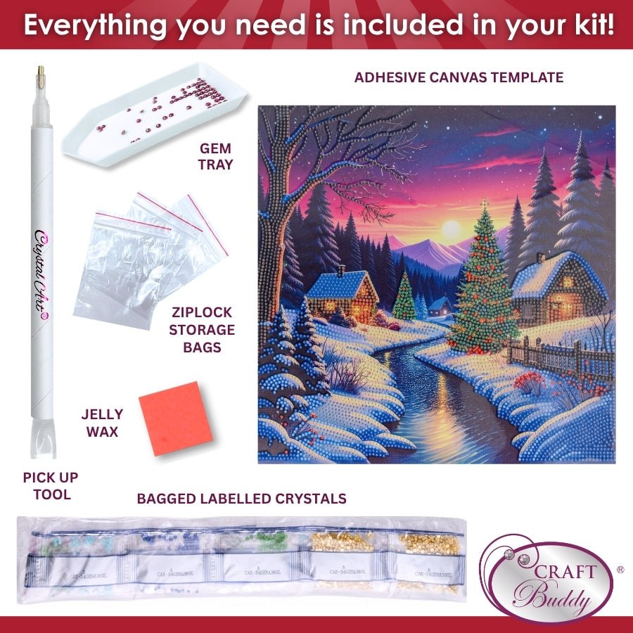 Winter Solstice Crystal Art Canvas Kit 30x30cm