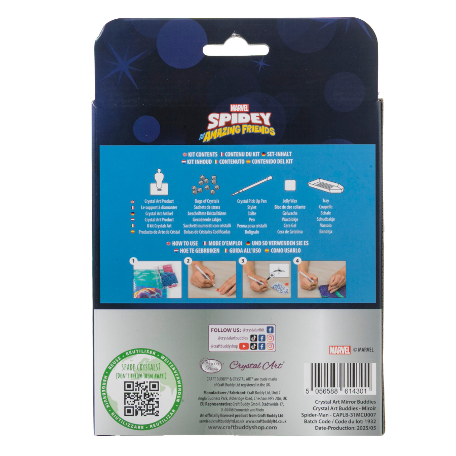 Spiderman Crystal Art Mirror Buddies Kit MARVEL 7