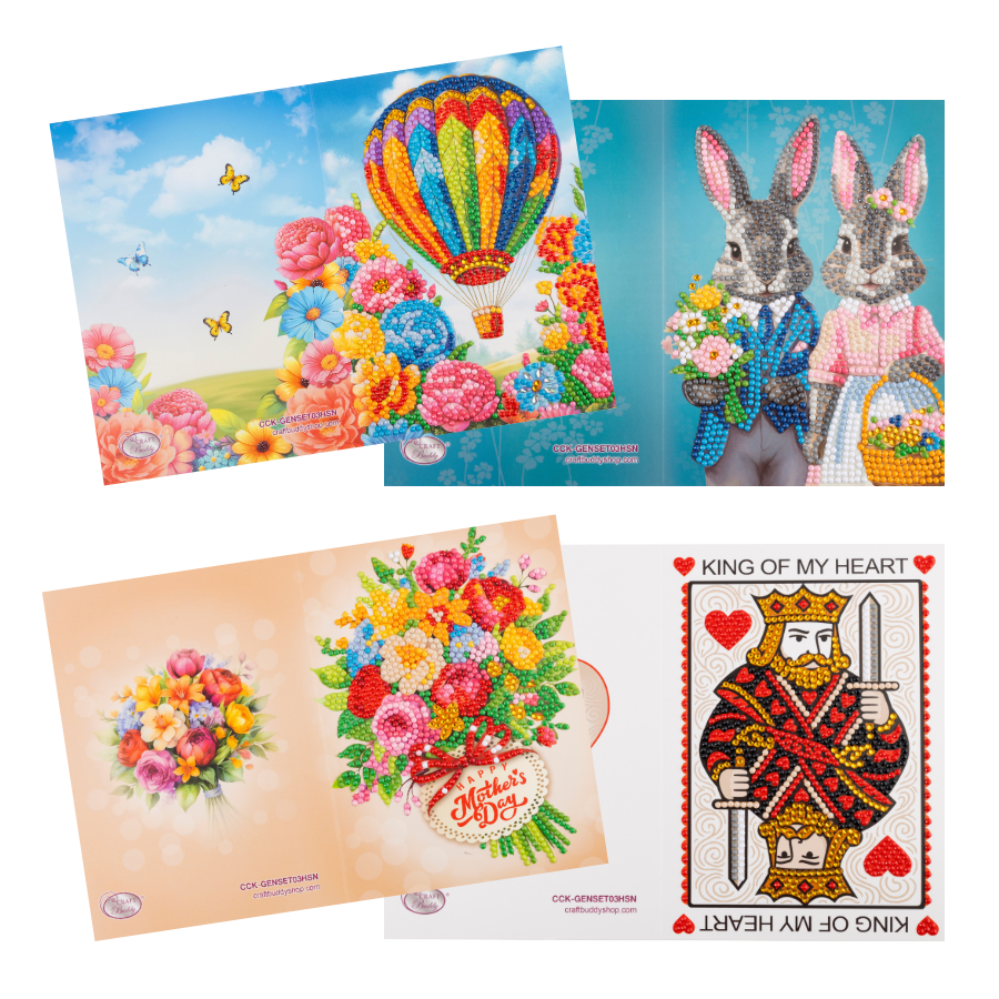 Spring Crystal Art Card Making Kit x 24 Cards