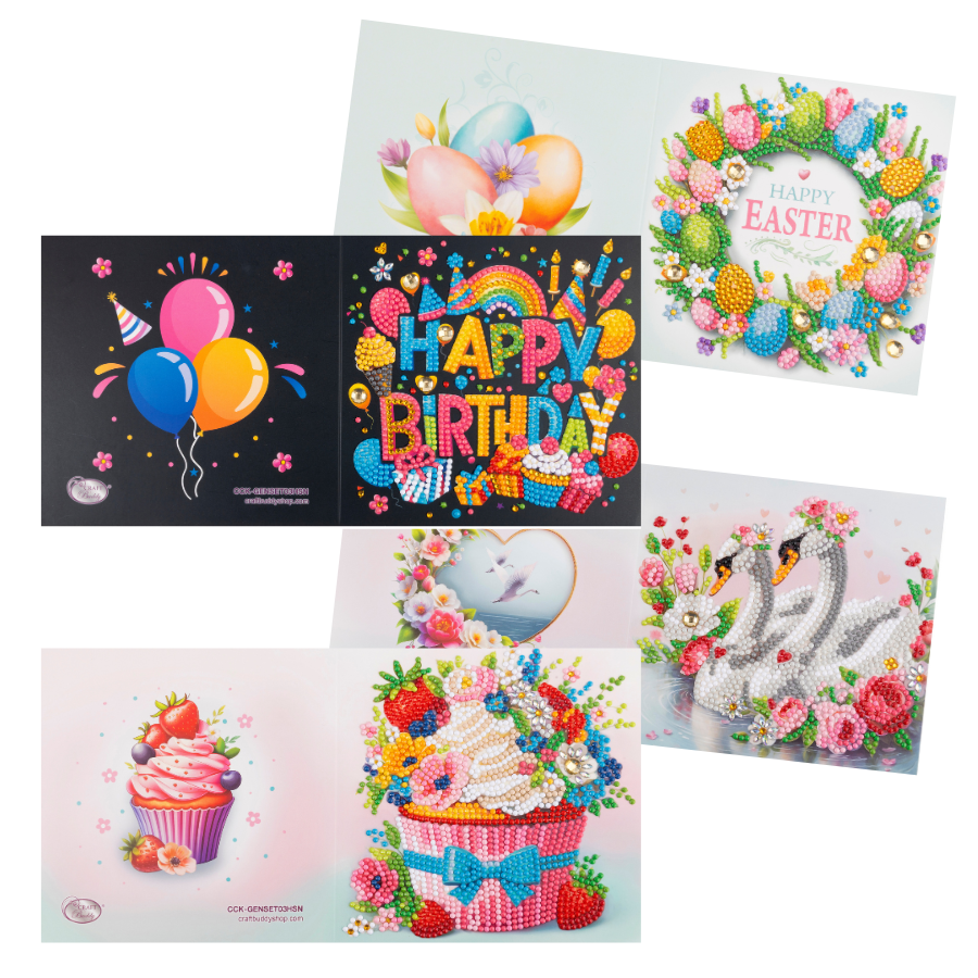 Spring Crystal Art Card Making Kit x 24 Cards