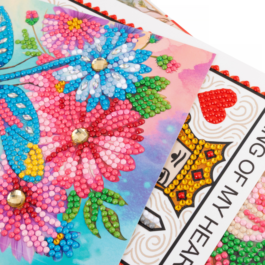 Spring Crystal Art Card Making Kit x 24 Cards