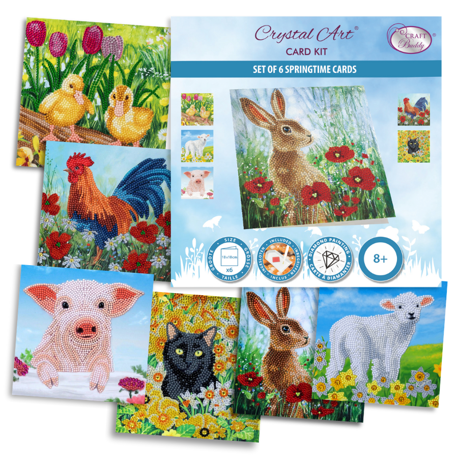 CCK-SS2022SET: Spring Summer 2022 18x18cm Crystal Art Card Set of 6