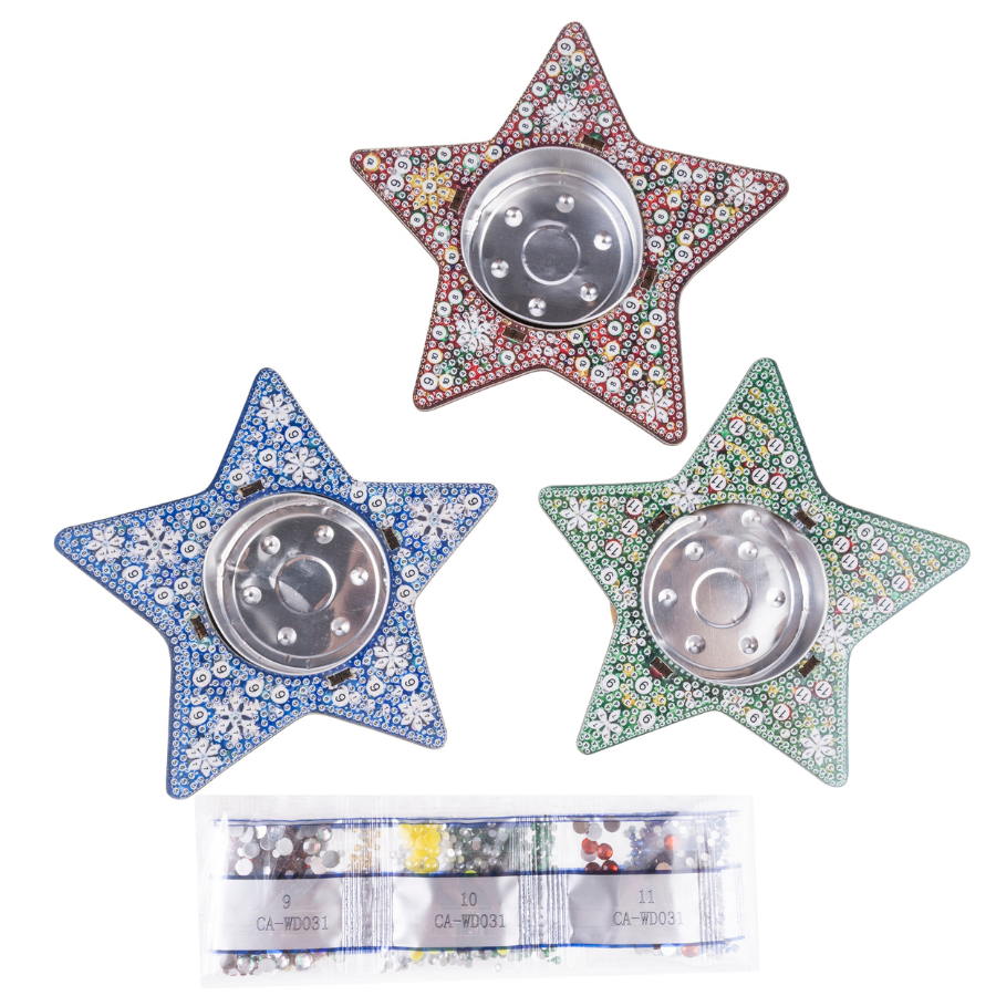 Stars Crystal Art 3D Candle Holder Kit