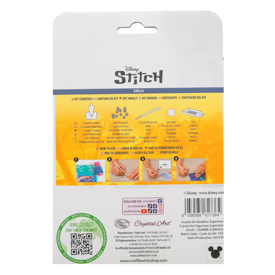 Stitch Crystal Art Buddies Superstars Kit Disney 1