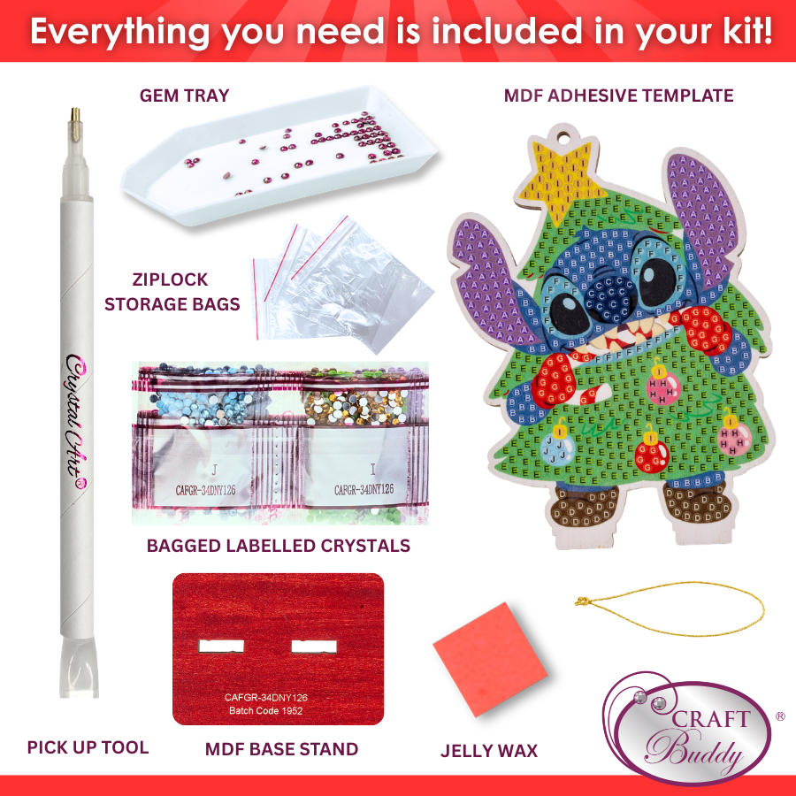 Stitch Crystal Art Festive Buddies Kit Series 8 Disney