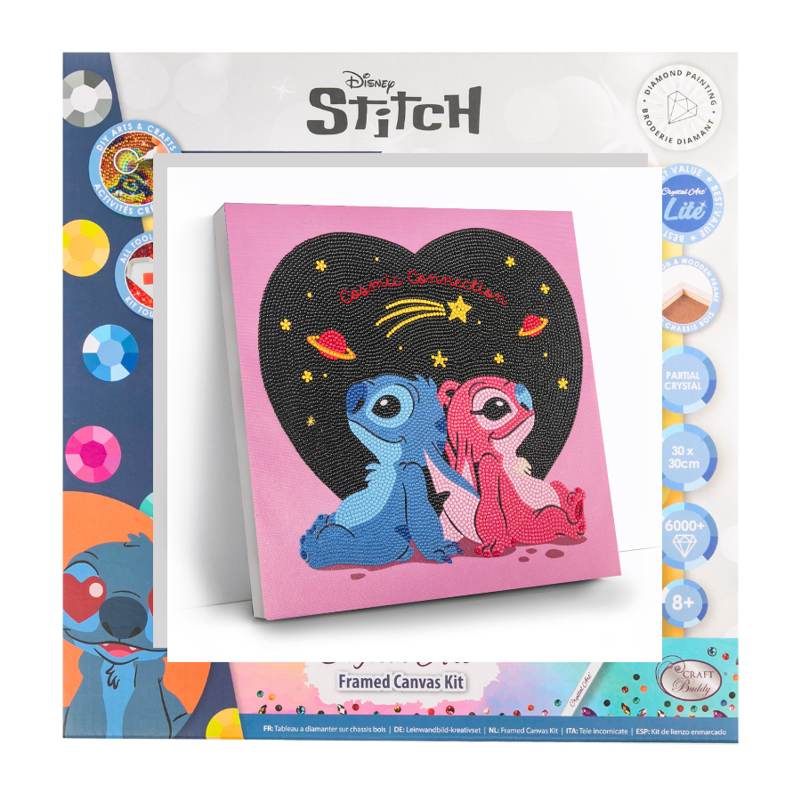 Stitch & Angel Cosmic Connection Crystal Art Canvas Kit 6