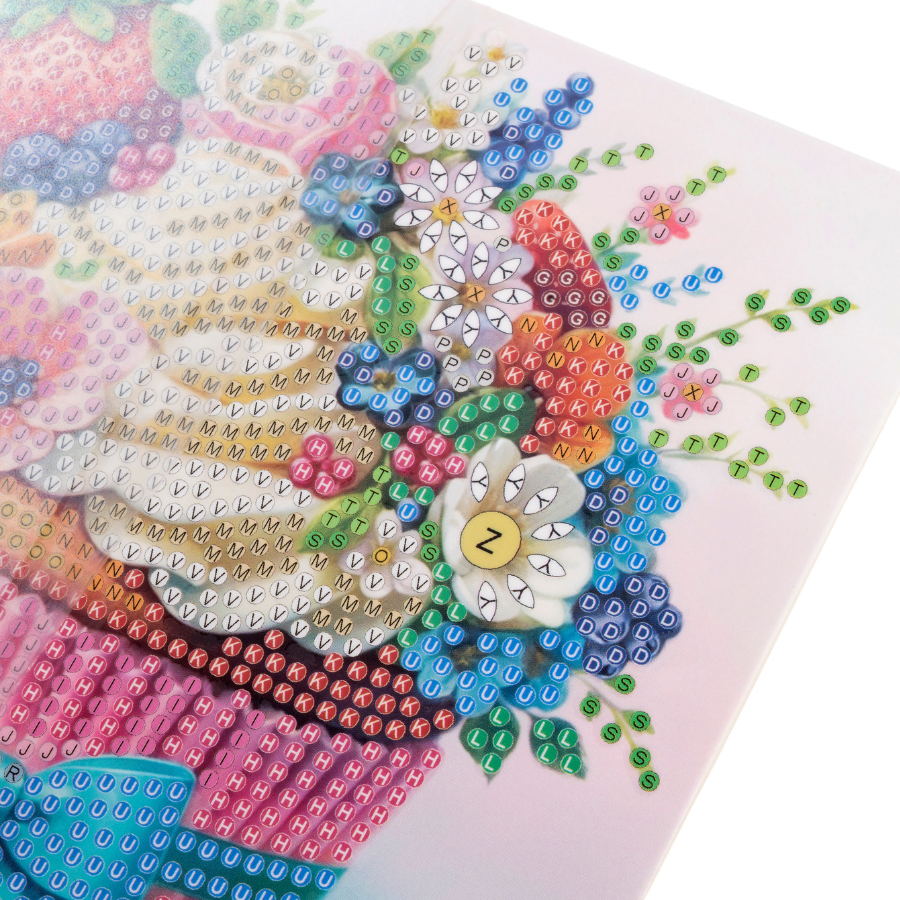 Strawberry Cupcake Crystal Art Card Kit 15x15 3