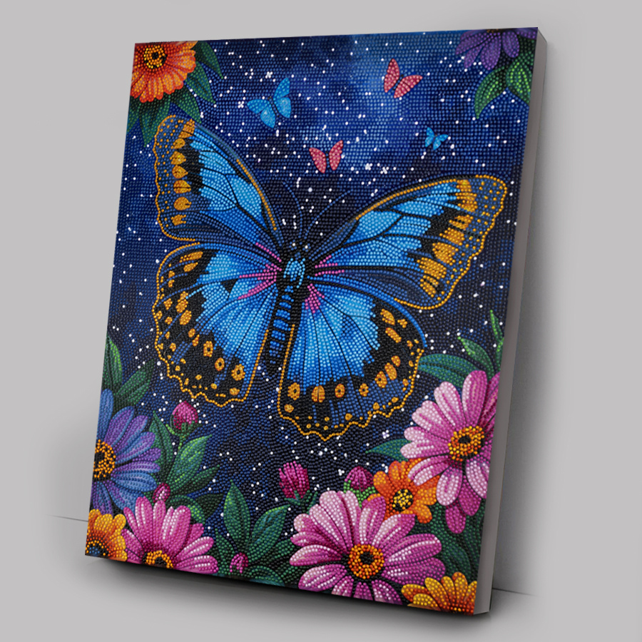 Summer Butterfly Crystal Art Canvas Kit 40x50cm